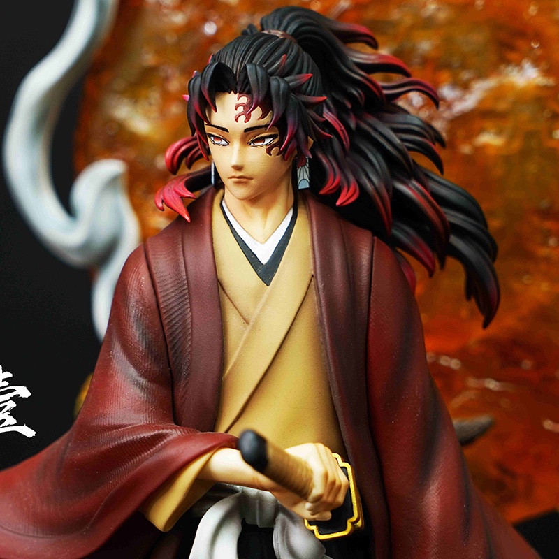 Demon Slayer Anime Figure Kimetsu No Yaiba GK Tsugikuni Yoriichi with LED Light Action Figure 40cm P