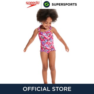 SPEEDO Learn To Swim Printed Frill Thinstrap ชุดว่ายน้ำเด็กผู้หญิง