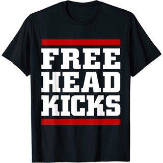 ฟรี HEAD KICK MMA muay Thai taekwondo Fighter คาราเต้เสื้อยืด