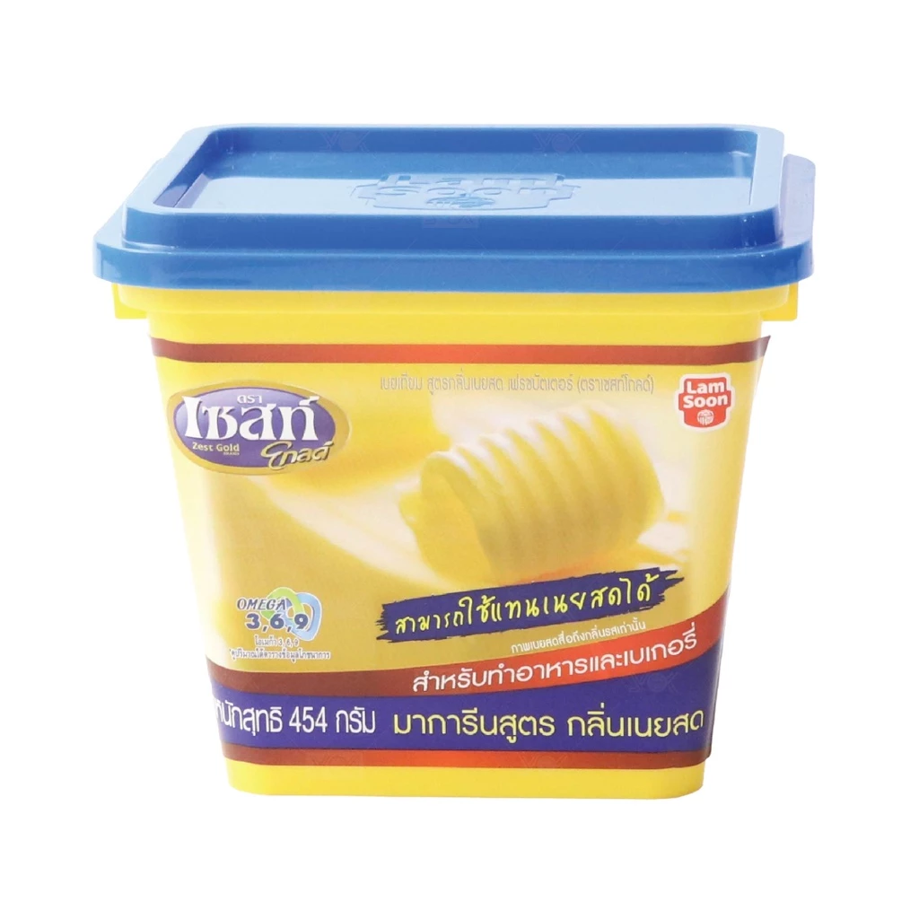 เนยเทียมสูตรกลิ่นเนยสดเฟรชบัตเตอร์ เซสท์โกลด์ ขนาด 454g. หยกออนไลน์