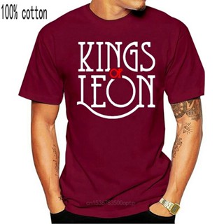 เสื้อยืดผู้ชาย เสื้อยืด พิมพ์ลายโลโก้วงร็อค Kings Of Leon สีดํา สําหรับผู้ชาย ไซซ์ S ถึง 3Xl