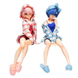 โมเดลฟิกเกอร์ PVC อนิเมะ Rem RE: Zero-Starting Life in Another World Ram Loungewear Sitting น่ารัก ขนาด 14 ซม. ของเล่นสําหรับเด็ก