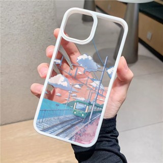 เคสโทรศัพท์มือถืออะคริลิคใส แบบแข็ง ลายก้อนเมฆ สําหรับ iphone 14promax 11 13 12 7Plus 8 X XS Max