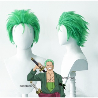 Misscoo วิกผมสังเคราะห์ ทนความร้อน คอสเพลย์อนิเมะ One Piece Zoro