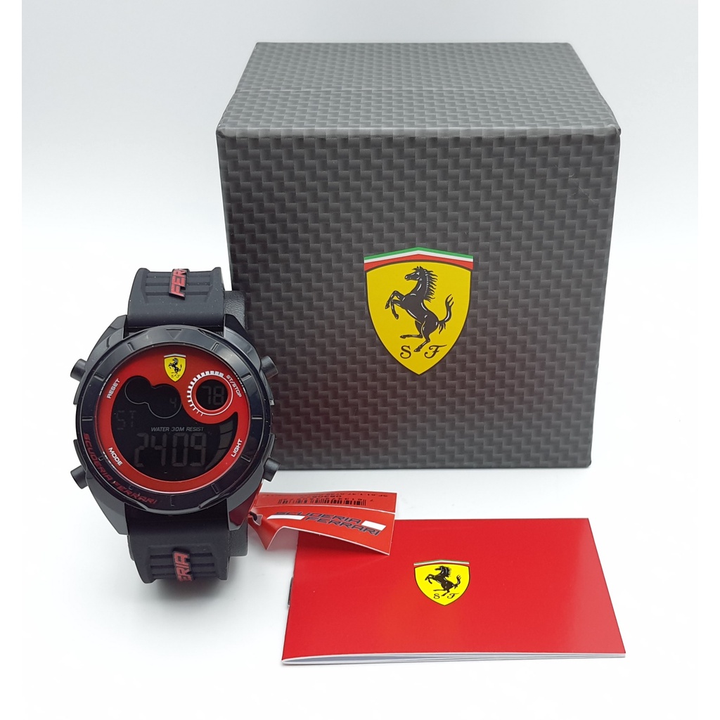 นาฬิกา FERRARI MEN'S 0830877 SCUDERIA FORZA DIGITAL 45 MM พร้อมกล่อง (ใหม่)