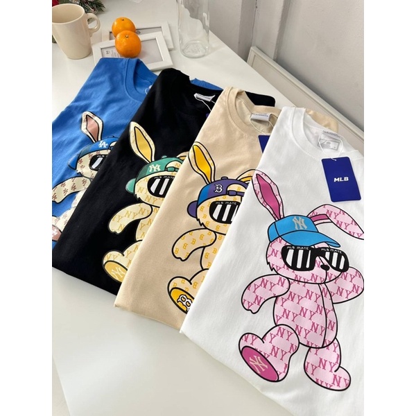 เสื้อยืดโอเวอร์ไซส์ งาน MLB ลายกระต่าย🐰💕
