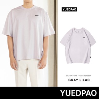 Yuedpao No.1 เสื้อยืด Signature Oversize ผ้าหนาทรงสวย ยับยากรีดง่าย รับประกันไม่ย้วย 2 ปี สี Gray lilac