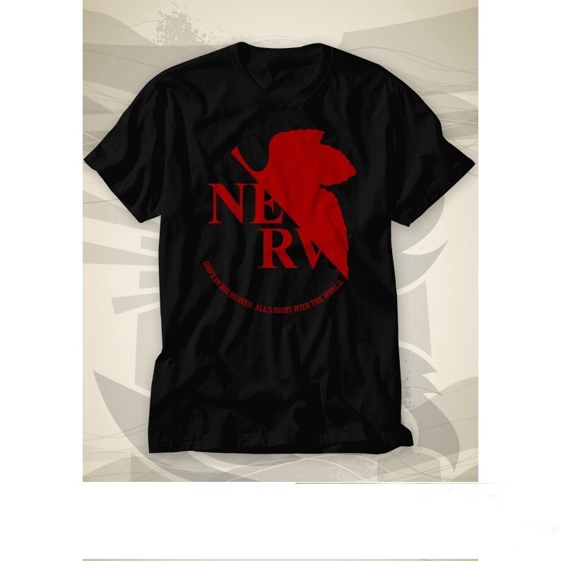 Handsome Haberdashery เสื้อยืด คอกลม แขนสั้น Evangelion - Nerv สำหรับผู้ชายS-5XL