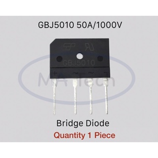 GBJ5010 50A1000V ไดโอด บริดจ์ 50A/1000V diode bridge rectifier จำนวน 1 ชิ้น(ตัว) สินค้าของแท้
