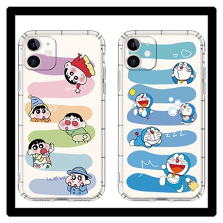 เคส iPhone14promax สร้างสรรค์ รูปแบบตลก น่ารักการ์ตูน โดเรม่อน เครยอนชินจัง เคสซิลิโคน โปร่งใส ความกดอากาศ เคสนิ่ม สำหรับ เคสไอโฟน11 โทรศัพท์ ip i 6s 7 8 plus 11 เคสไอโฟน 13 เคสไอโฟน 12 pro max mini เคสไอโฟน7พลัส xs XR iPhone case เคสโทรศัพท์