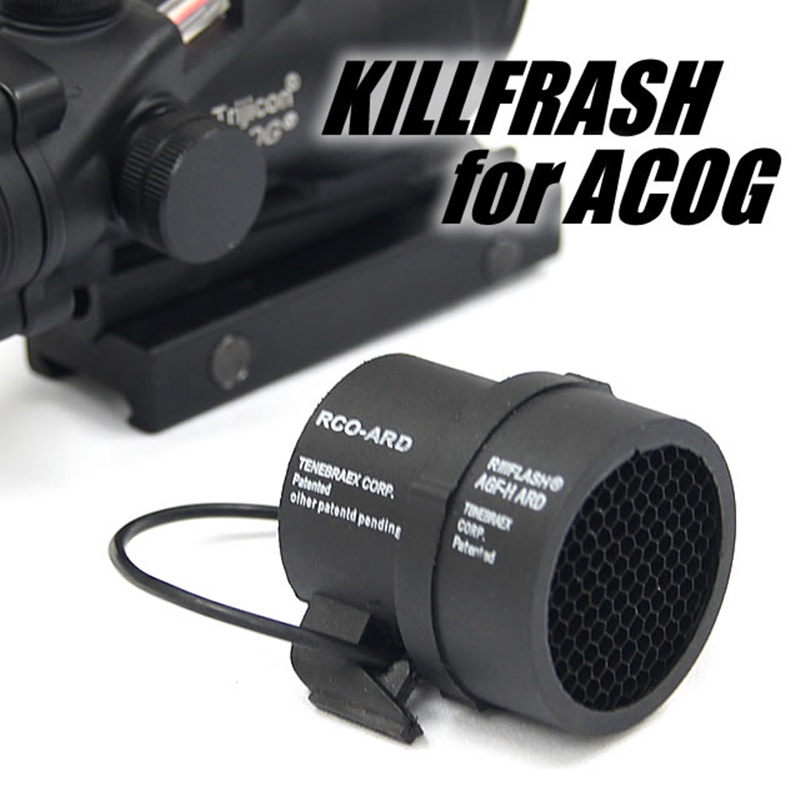 ยุทธวิธี ACOG ขอบเขต Killflash ฝาครอบเลนส์ Protector การล่าสัตว์ Airsoft Gun Optics อุปกรณ์เสริม Red Dot Sight ฆ่าแฟลช