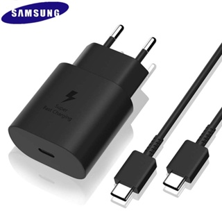 ของแท้ อะแดปเตอร์ชาร์จเร็วมาก 25W EU US EP-TA800 สําหรับ Samsung A53 A33 A52 A32 F52 S22 S21 S20 Galaxy A90 Type C