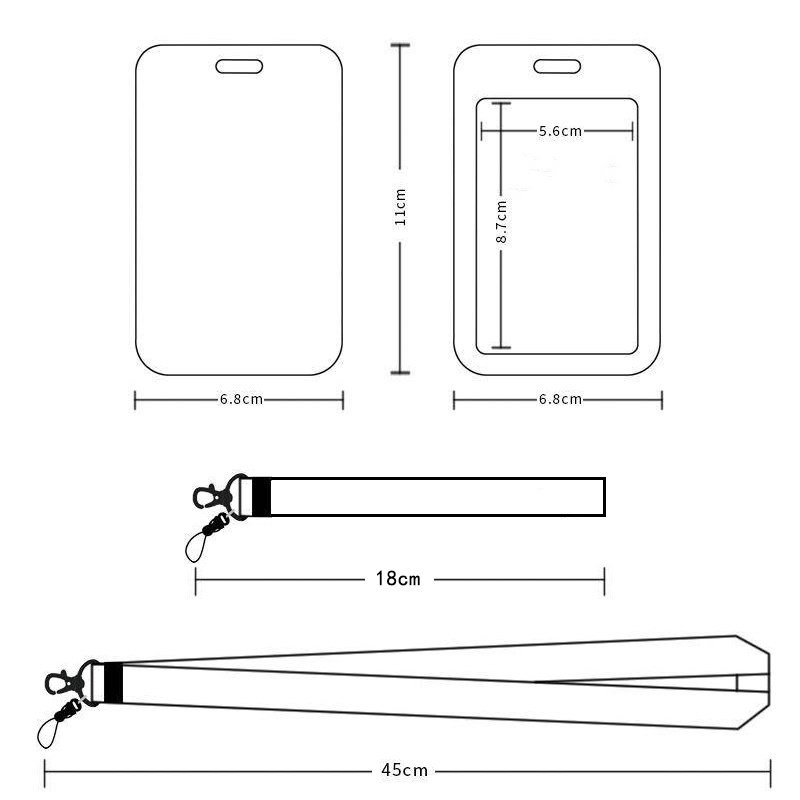เคสแข็ง พร้อมสายคล้อง สําหรับป้องกันบัตรพนักงาน บัตรนักเรียน - รูปที่ 3