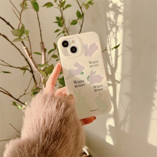 เคส สำหรับ ไอโฟน เคสซิลิโคน สินค้าพร้อมส่งจากไทย สำหรับ Iphone 14 13 12 11 Pro max กระต่ายขาวโฮโลแกรม TPU-S1270