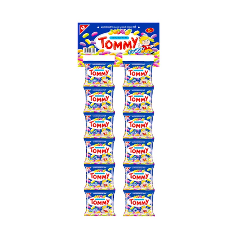 ทอมมี่ เยลลี่บีน ลูกอมเคี้ยวหนึบ กลิ่นผลไม้ 18 กรัม แพ็ค 24 ซองTommy Jelly Bean 18 g x 24