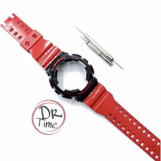 กรอบสายตรงรุ่น สีดำแดง ฟอนต์แดง โมเดล GA-110
