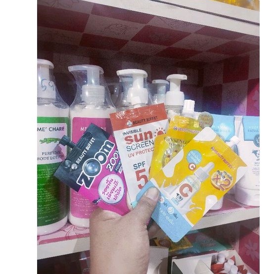 เซรั่ม,รองพื้น,กันแดดซองบิวตี้บุฟเฟ่ต์งานแท้100% พร้อมส่งค่ะ