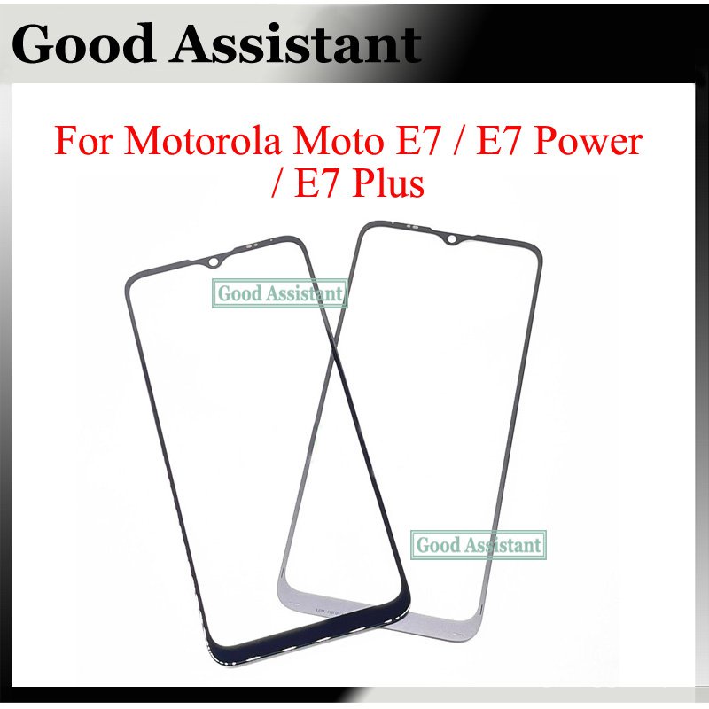 สำหรับ Motorola Moto E7 E7บวก XT2081-1 E7พลังงานด้านหน้าด้านนอกเลนส์แก้ว Digitizer หน้าจอสัมผัสกระจกเลนส์แผง PAMH0019IN