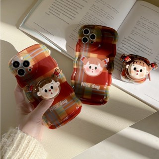 Cute girl phone case สําหรับ Iphone 14 pro max 13 pro max 12 pro max 11 pro max airpods 1 2 pro 3 pro gen 2 cover case