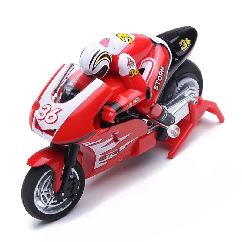 Allegro มอเตอร์ไซค์บังคับวิทยุ ทรงตัวและสั่งกระโดดได้ อัตราส่วน 1:20 สีแดง Allegro RC Motocycle Seri