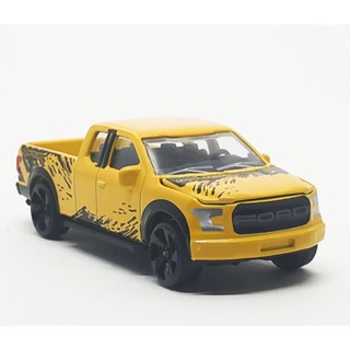 Majorette Ford F 150 - Raptor Painted Yellow ล้อ 5LTSB Scale 1/72 (8cm) ไม่มี package