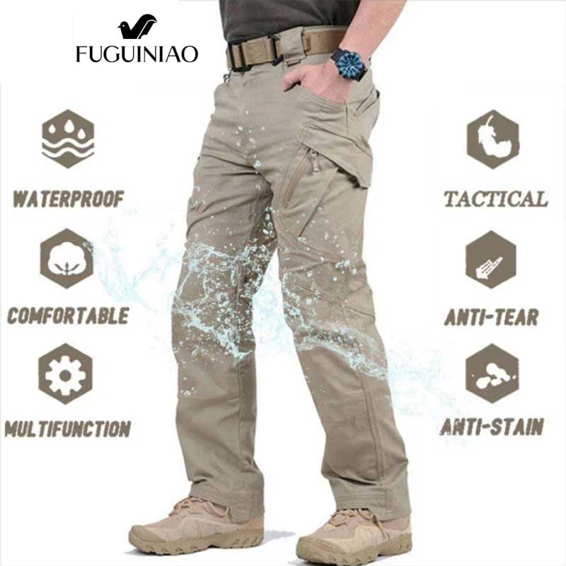 Fuguiniao ix9 กางเกงยุทธวิธี ผู้ชาย กลางแจ้ง ยุทธวิธี ทหาร น้ําหนักเบา ลําลอง กางเกงคาร์โก้ cod