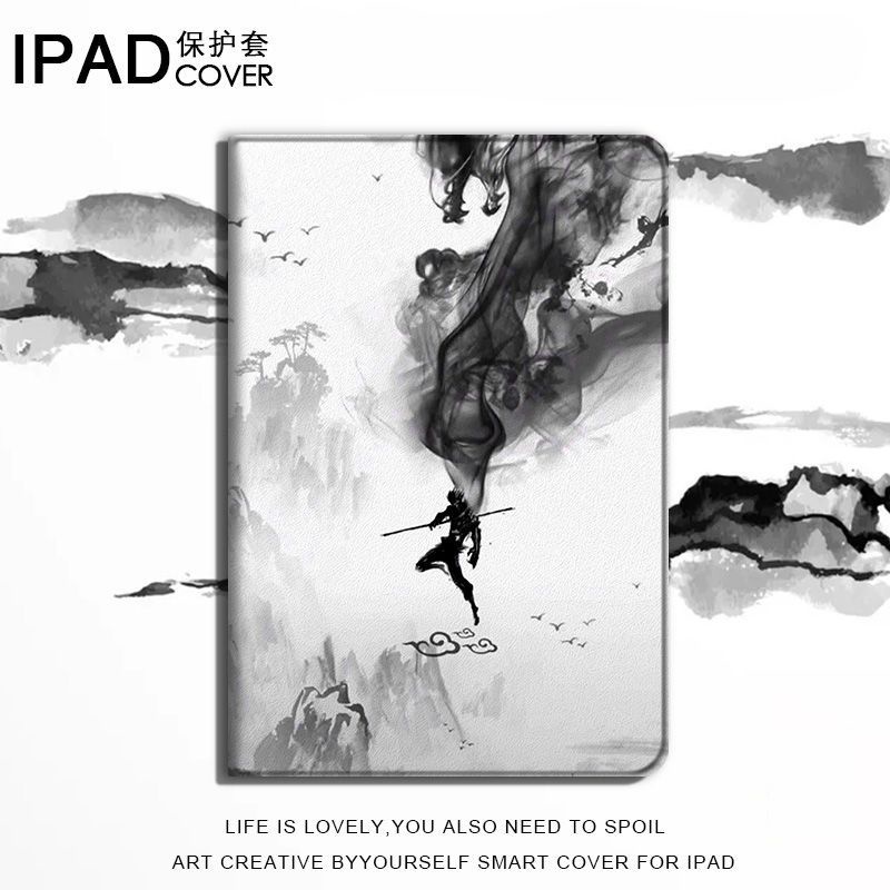 Sun Wukong เคสไอแพด mini 4/5/6 air 3 4 5 case ipad pro 11 2022 เคส iPad gen10 gen 7 8 9 pen slot Airbag tri-fold cover