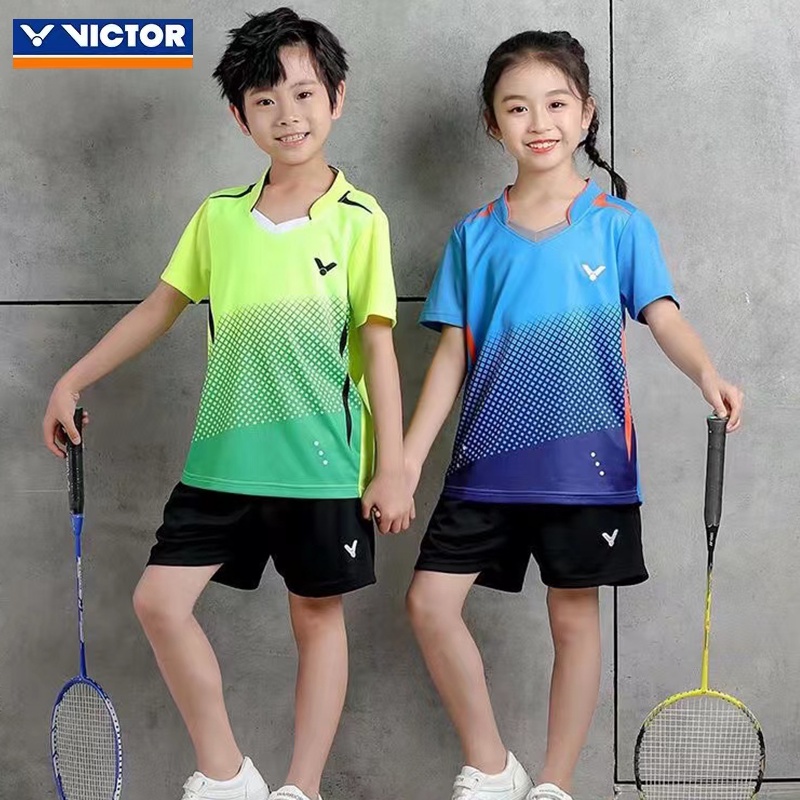 Victor เสื้อยืดลําลอง แขนสั้น ระบายอากาศ ใส่สบาย สําหรับเด็ก เหมาะกับการเล่นกีฬาแบดมินตัน 3652