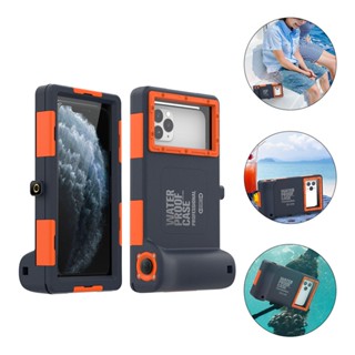 เคสกันน้ำใต้น้ำดำน้ำเปลือกมือถือดำน้ำดูปะการัง Pro Max Sea Deep Submersible Case กล้องน้ำ Cell Universal Cover