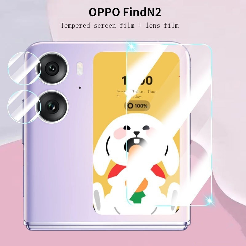 กระจกนิรภัยกันรอยหน้าจอ เลนส์กล้อง แบบฝาพับ สําหรับ Oppo Find N2 n3 Oppo Find N2 Flip n3