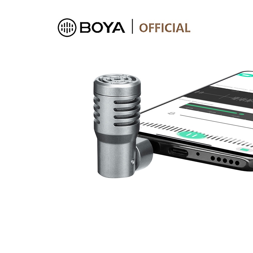BOYA BY-P4 ไมโครโฟนจิ๋ว 3.5mm TRRS ไมค์โครโฟนไร้สาย เหมาะสำหรับ โทรศัพท์มือถือ แท็บเล็ต แล็ปท็อป