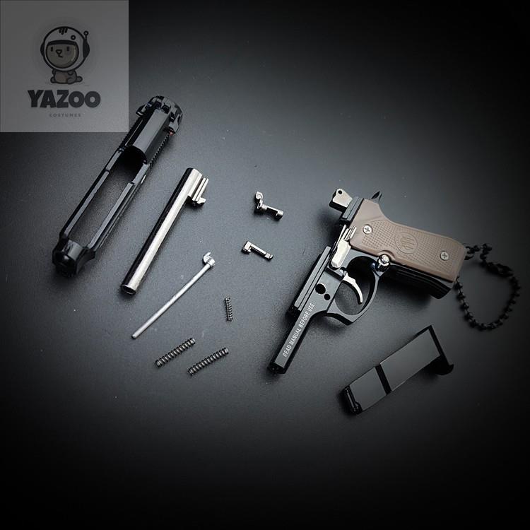 ㍿◆ ◘ ▫ [ขายดี] Pubg BERETTA 92F พวงกุญแจ จี้รูปอาวุธทหาร ไก่ ของขวัญส่งของ