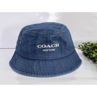 🥰🧢หมวกบัคเก็ต NEW COACH Denim Bucket Hat สียีนส์