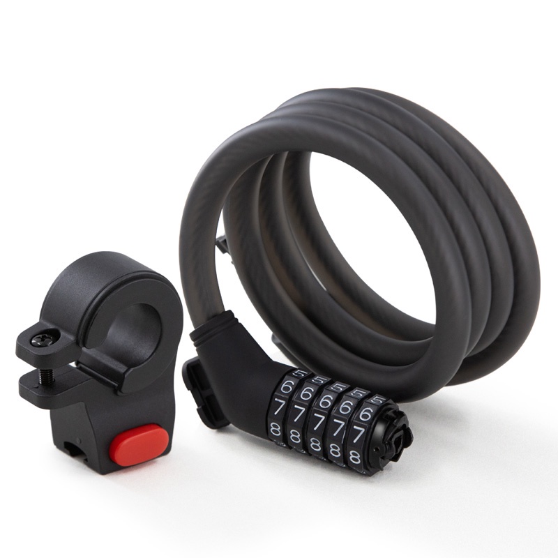 ไนน์บอท เลขที่. 9 สกู๊ตเตอร์ไฟฟ้า Ninebot MAX G30 ES2 E22 F20 Xiaomi M365 Pro สกู๊ตเตอร์ไฟฟ้ารหัสล็อค 5-Digit ผสมความปลอดภัยความแข็งแรงสูงล็อคลวด Anti-Theft ล็อคแบบพกพา