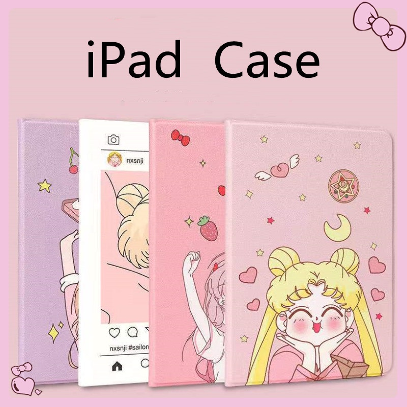 【🔥พร้อมส่ง!🔥】For เคสiPad Sailor Moon Cute Gen9 10.2 Gen7 2019 Gen8 เคสไอแพด 2019Air3,10.5, Case mini1/2/3/4/5