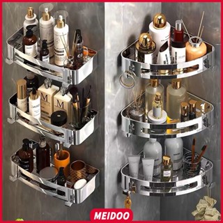 MEIDOO SUS304 ชั้นวางของเข้ามุมฟรีเจาะติดผนังกันน้ำและกันสนิม