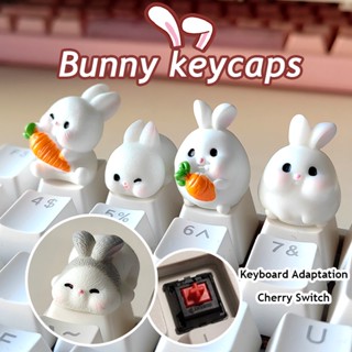 【keycap】ปุ่มกดคีย์บอร์ด ลายการ์ตูนกระต่าย สําหรับตกแต่งคีย์บอร์ด