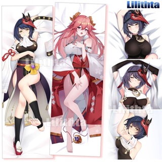 ปลอกหมอน ลายการ์ตูนอนิเมะ Dakimakura Genshin Impact Yae Kujo Sara แฮนด์เมด