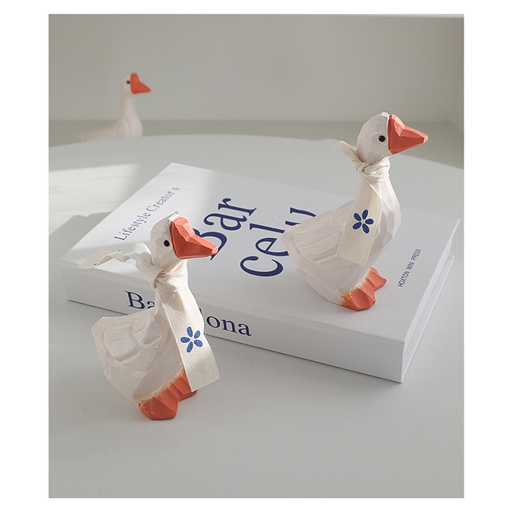 ตุ้กตาเป็ด รูปปั้นเป็ด เป็ดจัดสวน ของแต่งบ้าน ตกแต่งโต้ะทำงาน พร้อมส่งจาก กทม - รูปที่ 5