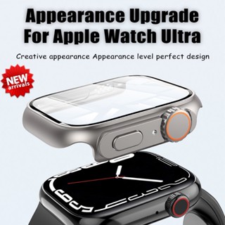 เคส PC และกระจกอัพเกรด สําหรับ Apple Watch Case 8 7 6 5 4 45 มม. 44 มม. ultra 49 มม.
