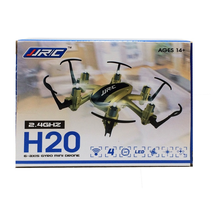 โดรนมินิ 4 ใบพัด ตีลังกา 360 องศา 4 แชแนล พร้อมไฟ LED 2.4 GHz H20 6 Axis Gyro Mini Drone Quadcopter 