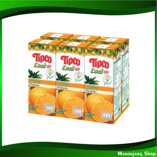 น้ำผลไม้ น้ำส้ม 200 มล. (แพ็ค6กล่อง) Tipco ทิปโก้ คูลฟิต Orange Mix Cool Fit Fruit Juice รสส้ม น้ำผลไม้รสส้ม น้ำออเร้นจ์