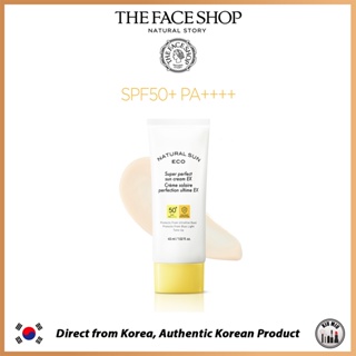 THE FACE SHOP NATURAL SUN ECO Super perfect sun cream EX SPF50+ PA++++ 45ml *ของแท้จากเกาหลี*