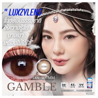 Luxzy lens Mini Gamble Brownค่าสายตา 0.00-650