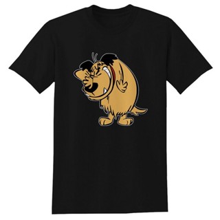 เสื้อเชิ้ตแขนสั้น ไม่ต้องรีด เสื้อยืดคอกลม ผ้าฝ้าย พิมพ์ลายการ์ตูน Muttley Dog Smile Mumbly Wacky Races แฟชั่นคลาสสิก