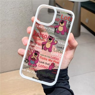 เคสโทรศัพท์มือถืออะคริลิคใส แบบแข็ง ลาย Lotso น่ารัก สําหรับ iphone 14promax 11 13 12 7Plus 8 X XS Max