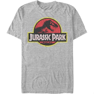 เสื้อยืดโลโก้ภาพยนตร์คลาสสิกสำหรับผู้ชาย Jurassic Park