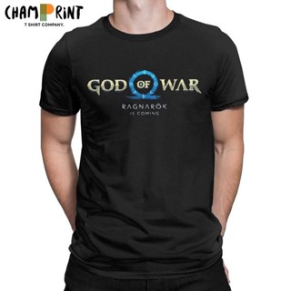 เสื้อยืดผู้ชาย เสื้อยืดแขนสั้น คอกลม ผ้าฝ้าย พิมพ์ลาย God Of War 2 Ragnarok Is Coming สําหรับผู้ชาย