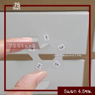 บล๊อกดาว 5 แฉก พลาสติกโปร่งแสง (ขุ่น)