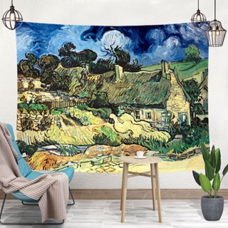 4.【ภาพจิตรกรรมสีน้ํามัน รูปบ้าน Van Gogh แนวนอน สําหรับตกแต่งบ้าน ห้องนอน ห้องเช่า